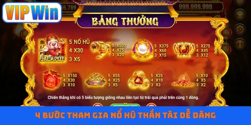 4 bước tham gia nổ hũ Thần Tài dễ dàng