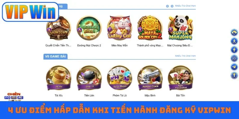 4 ưu điểm hấp dẫn khi tiến hành đăng ký VIPWIN