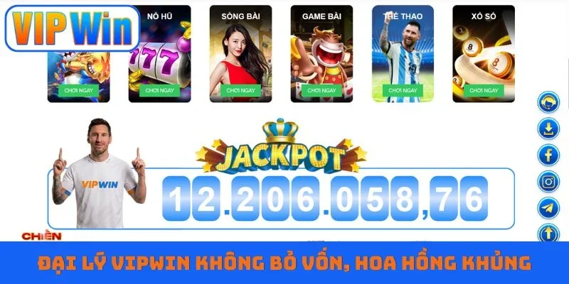 Đại lý Vipwin không bỏ vốn, hoa hồng khủng